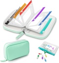 A7-L Wasser-Proof Pill Pouch Set, große Pille Organizer, BPA frei, A7-L Pill Loose-Leaf Lagerung mit Farb-Coded Medizin Pouches, Wiederverwendbare Reisemedizin Organizer, Reißverschluss Pillen Organizer Wöchentlich