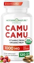 Bio-Vitamin C von Camu Camu Kapseln 1000mg, verpackt mit natürlichen VIT C, Roh-Antioxidantien - Immun-Unterstützungs-Ergänzung und Anti-Aging für Haut - Powder Organic, Vegan, Non-GMO (120 Count)
