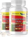 America Medic & Scienza Magnesio 250 mg (100 Caplets) | Confezione di 2 Bottiglie | Supplemento di ossido di magnesio per gli uomini e le donne | Supporta funzioni sane di Nerve e del muscolo | Migliora le prestazioni di esercizio