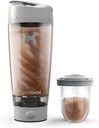 Promixx Pro Shaker Bottle | Wiederaufladbar, Leistungsstark für glatte Protein Shakes | beinhaltet Supplement Storage - BPA Free | 20oz Cup (Cool Gray)