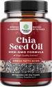 Chia Seed Oil Supplemento per la perdita di peso e l'energia naturale Superfood Protein Metabolismo Booster per gli uomini e le donne - Tryptophan Antioxidant Vitamins Omega 3 acidi grassi 60 Servings per contenitore