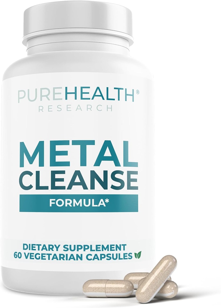 RECHERCHE SUR LA PUREHEALTH Suppléments naturels à la flushing des métaux lourds - Protection contre la pollution des métaux toxiques - nettoyage du plomb, du mercure, de l'arsenic et du cadmium - 60 capsules