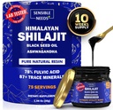 Pure Himalayan Shilajit Organic Resin Supplement, Shilajit für Männer und Frauen mit schwarzem Seed Oil & Ashwagandha, Energie, Immunität, 78% Fulvic Acid, 87+ Trace Minerals, 400mg