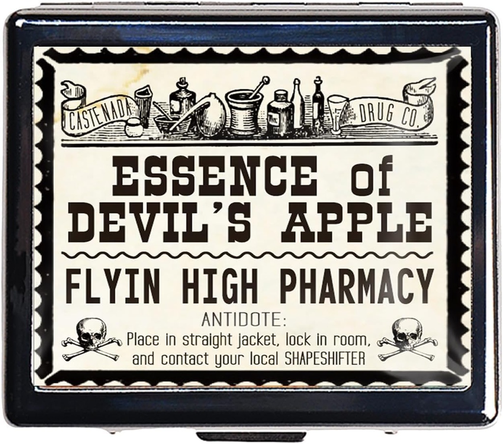 7 Tage Verchromt glänzende Silber Pille Organizer mit Spiegel innen hat 8 separate Komponenten Rechteck 7 Tage Pille Box Pille Fall (Essence of Devil's Apple)