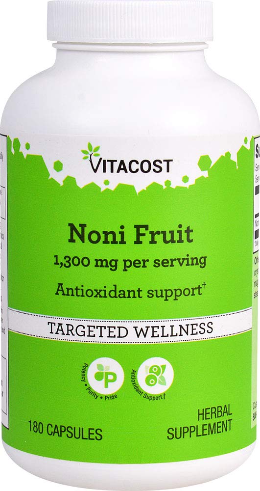 Vitacost Noni Fruit -- 1 300 mg par portion - 180 gélules