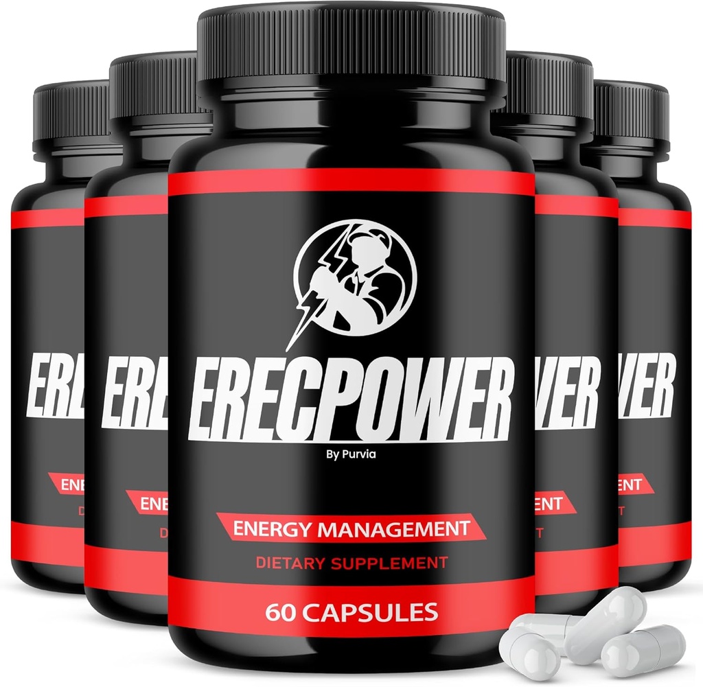 (5 Pack) Erecpower Pills, Erecpower Supplement Advanced Strength Performance Blend, Erecpower Kapseln Maximale Stärke Formel Erecpower Made in USA Gesamt Wellness Support Vitamin (300 Kapseln)