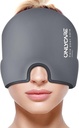 SEULEMENT Couvercle de soulagement de la migraine, Masque apaisant de la migraine, Enveloppe de la tête de glace de gel sans odorat, thérapie chaude et froide, ASF ou HSA