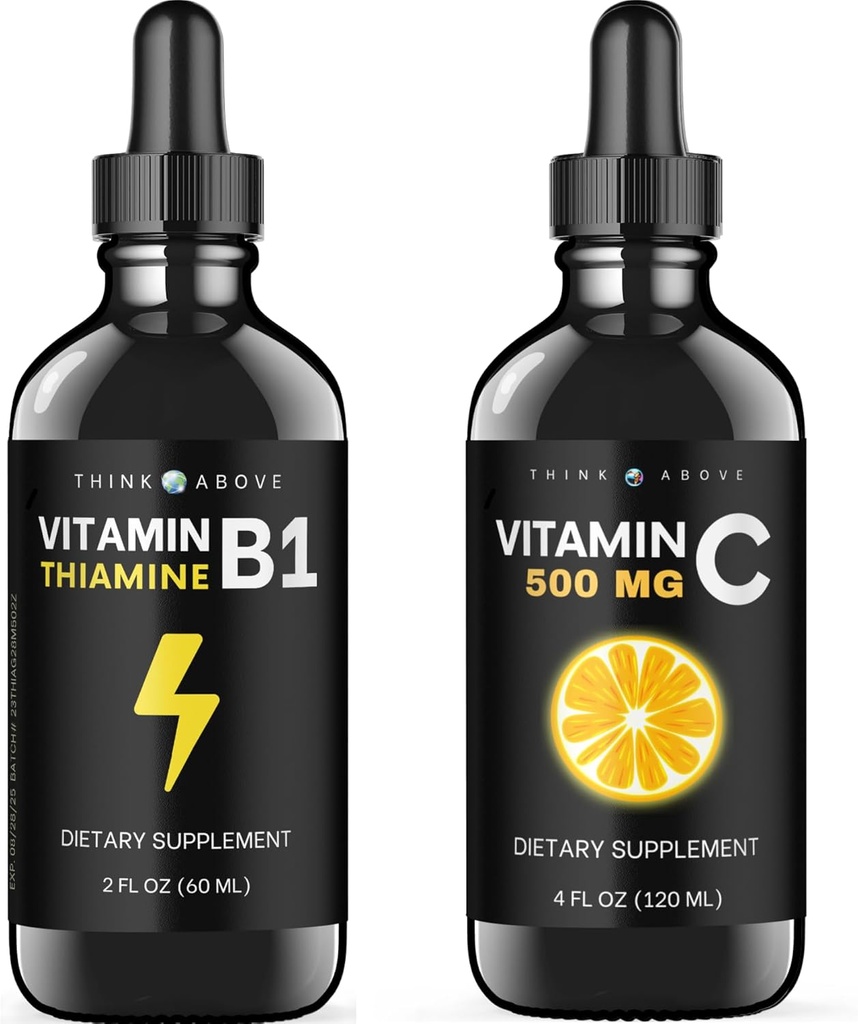 Vitamine B1 Mononitrate de thiamine - gouttes liquides - 2 oz