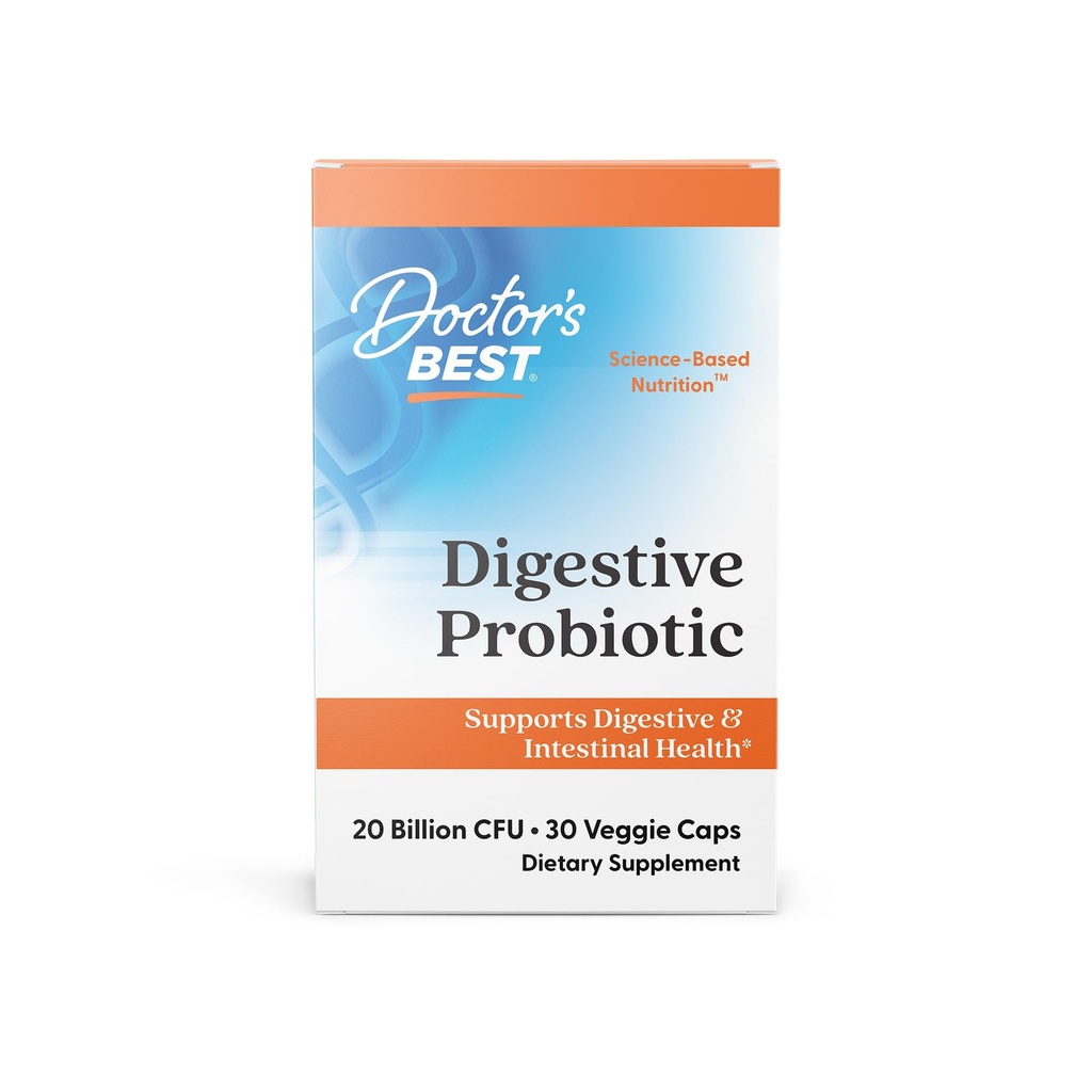 Medici Miglior Probiotico Digestivo 20 miliardi di CFU con Howaru, Supporta la salute Digestiva & Intestinale, Non OGM, Gluten Free, Vegan 30 Veggie Caps