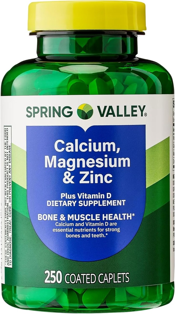 Calcium, Magnesium, Zink & Vitamin D3. Spring Valley Calcium Magnesium mit Plus Vitamin D3 Kapsel Nahrungsergänzungsmittel, 250 Graf Bundle mit Lualls 45 Diabetes Decodiert