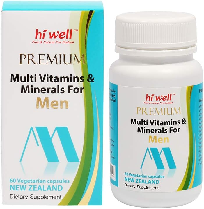 Hi Well Premium Multi Vitamine & Mineralien für Herren 60VegeCapsules
