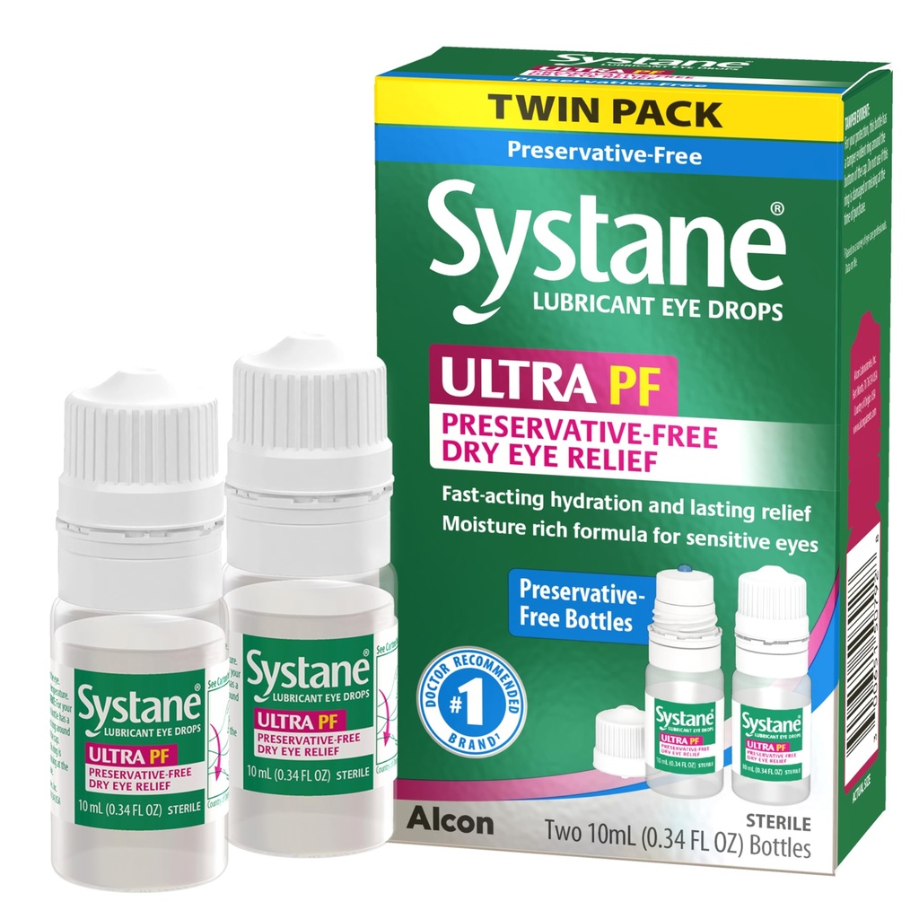 Systane Ultra Multi-Dosis Konservierungsmittelfreie Augentropfen Twin Pack (2x10ml)