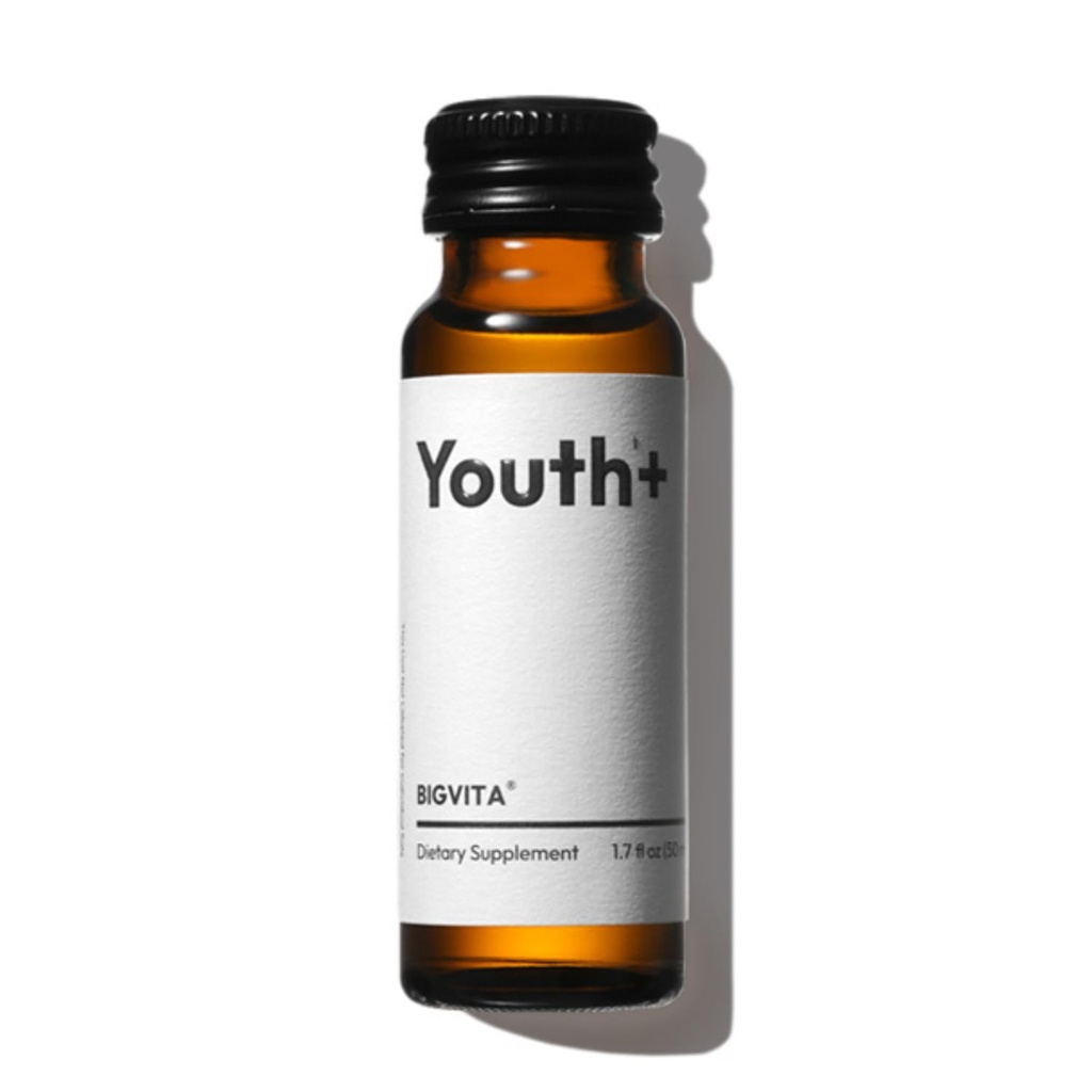 BIGVITA Youth+ | NAD+ Shots for Anti-Aging, Energy, Skin & Hair Health, Cognitive Support | Ready-to-Drink Supplement | Beauty from Inside | Vegan, Made in USA