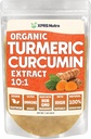 XPRS Nutra extrait de poudre de curcumine curcumine biologique 10:1 - Premium USDA poudre de curcumine biologique pour l'immunité - Vegan Friendly Curcumine pure pour la santé Gut (1 Once)