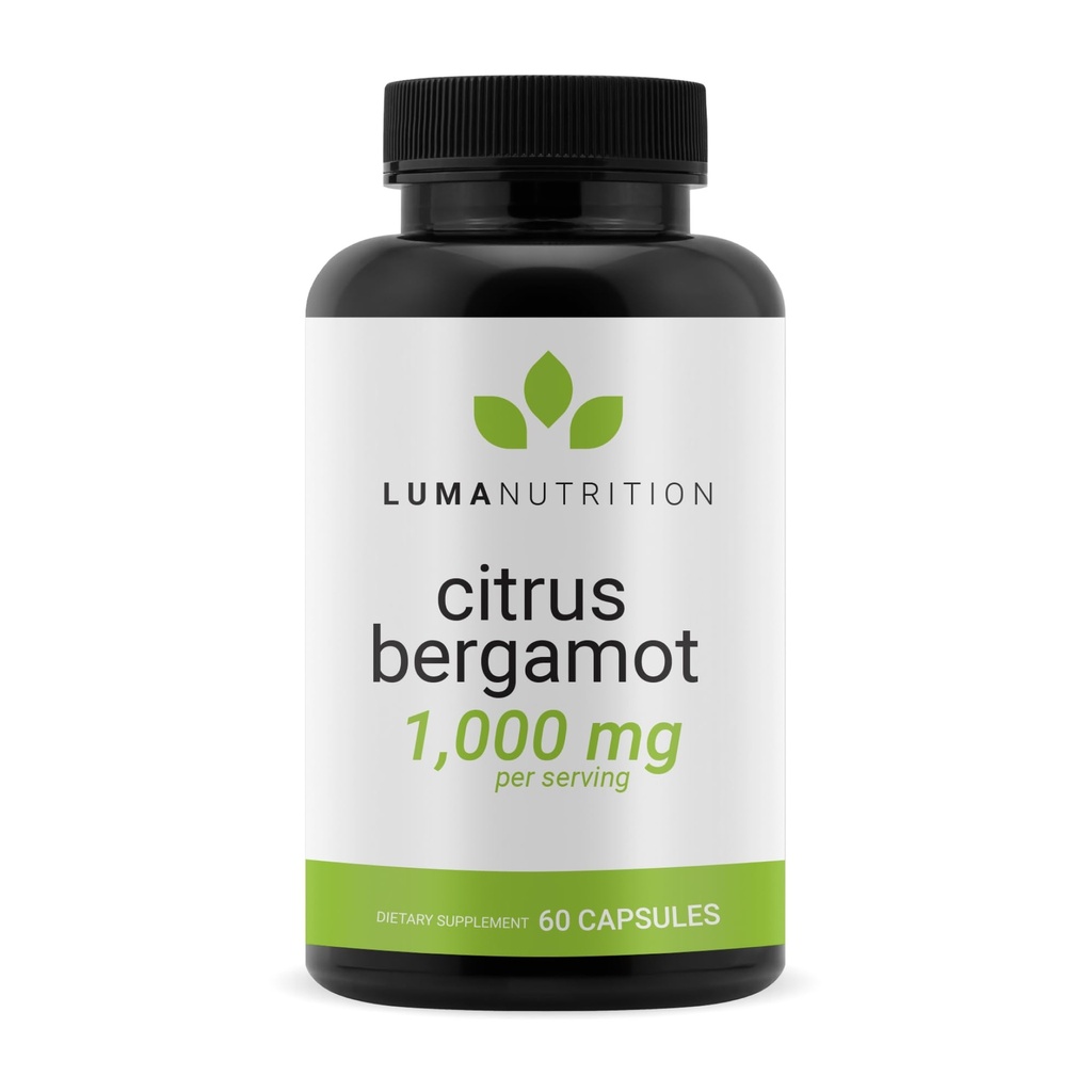Luma Nutrition Citrus Bergamotte 1000mg - Citrus Bergamotte Ergänzung - Made in USA - Veteran Owned - 60 Kapseln