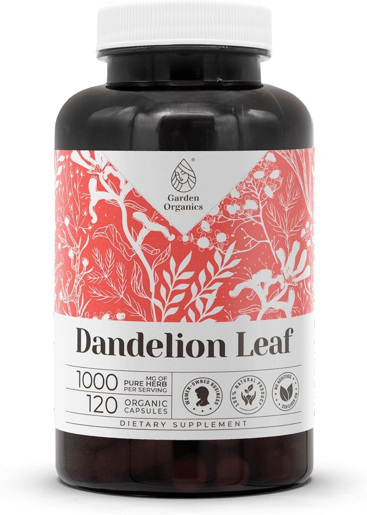 Dandelion Blatt 120 Kapseln | Herbale Nahrungsergänzungsmittel | Hergestellt mit Gemüsekapseln und Löwenzahn (Taraxacum officinale) Getrockneter Blatt (120 Graf)