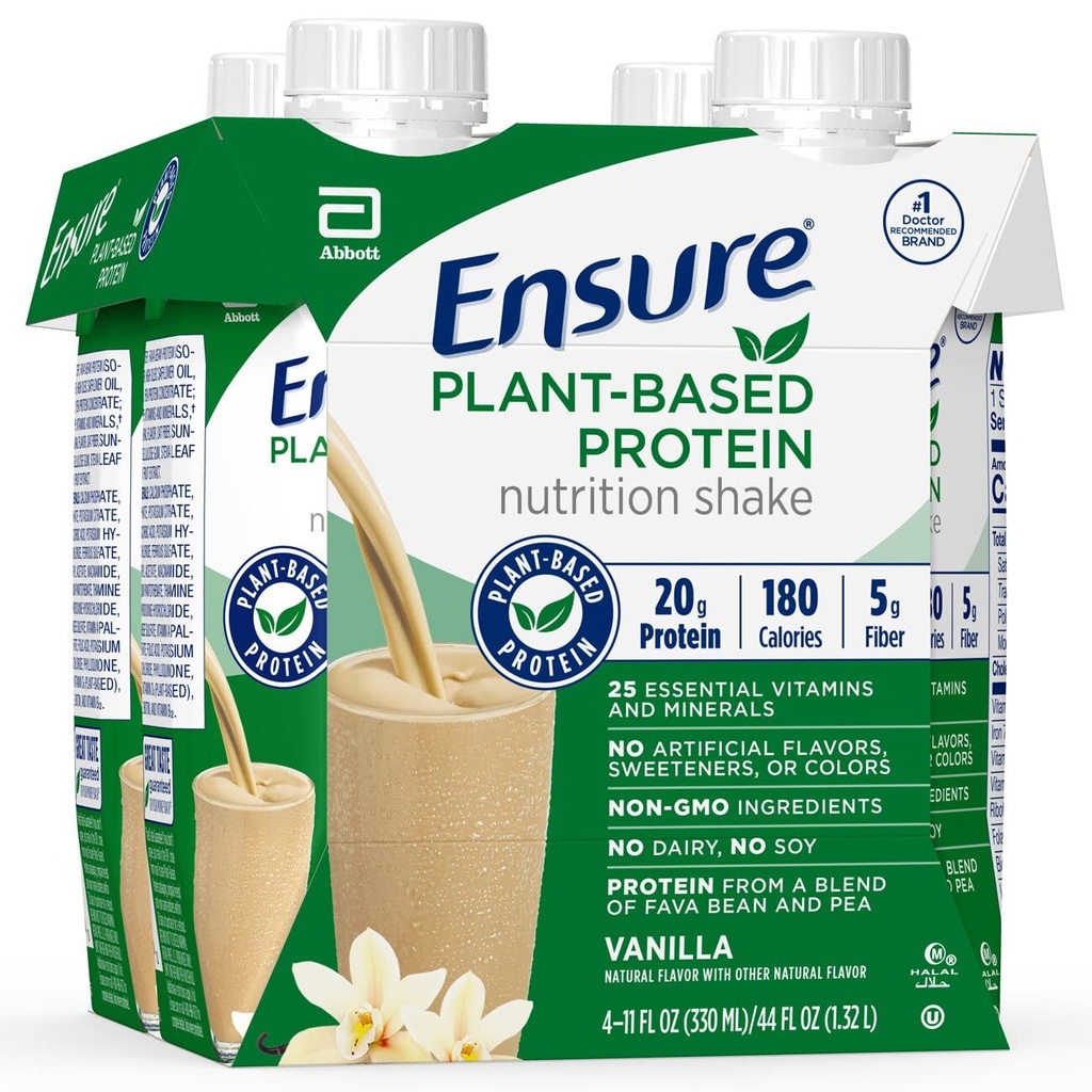 S'assurer que la nutrition des protéines végétales agite la vanille 11 Fl Oz (paquet de 4)