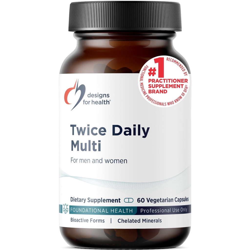 Conceptions pour la santé multivitamines méthylées pour les femmes et les hommes - Supplément multiminéral quotidien deux fois et multivitamine sans fer + B12 méthylé et folate, vitamine C, K, D, E + Plus (60 capsules)
