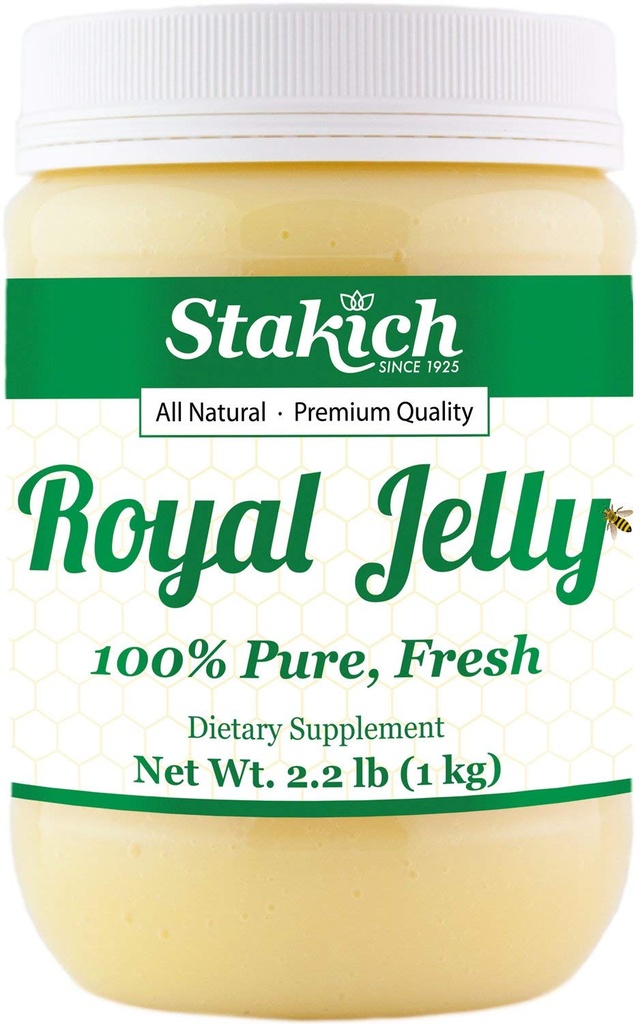 Stakich Jelly Royal frais - Pure, tout naturel - Pas d'additifs/arômes/préservateurs ajoutés - 1 kilogramme (2,2 livres)