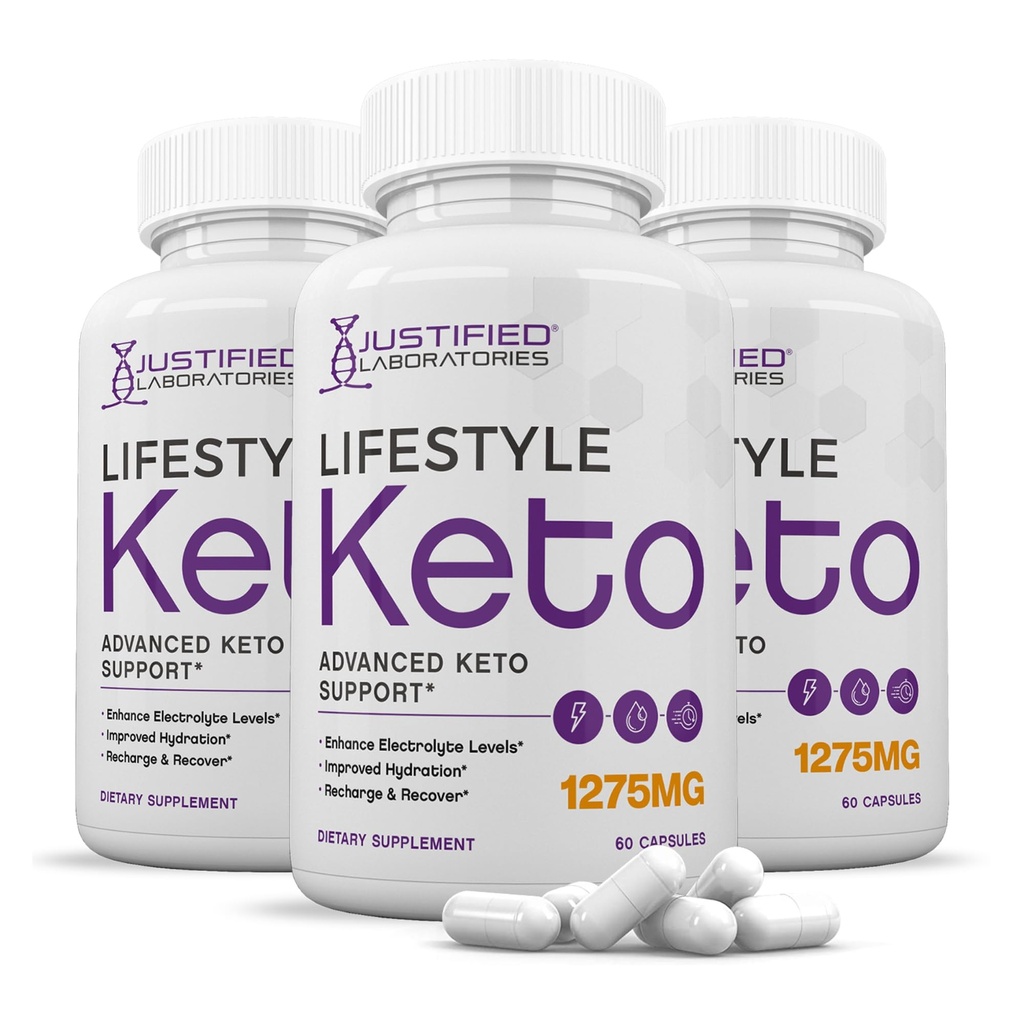 (3 Pack) Lifestyle Pilules de kéto 1275MG Nouvelle et améliorée formule contient vinaigre de cidre de pomme extra vierge huile d'olive poudre de thé vert feuille 180 Capsules
