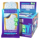 Legendary Foods 22g Protein Pastry+ Frosted Blueberry, Low Carb Meal Ersatz Bar - Low Glycemic, Gluten Free Protien Snacks - Gesunde Keto Snack Box 8 Zero Sugar Energy Bars - Diabetic Friendly