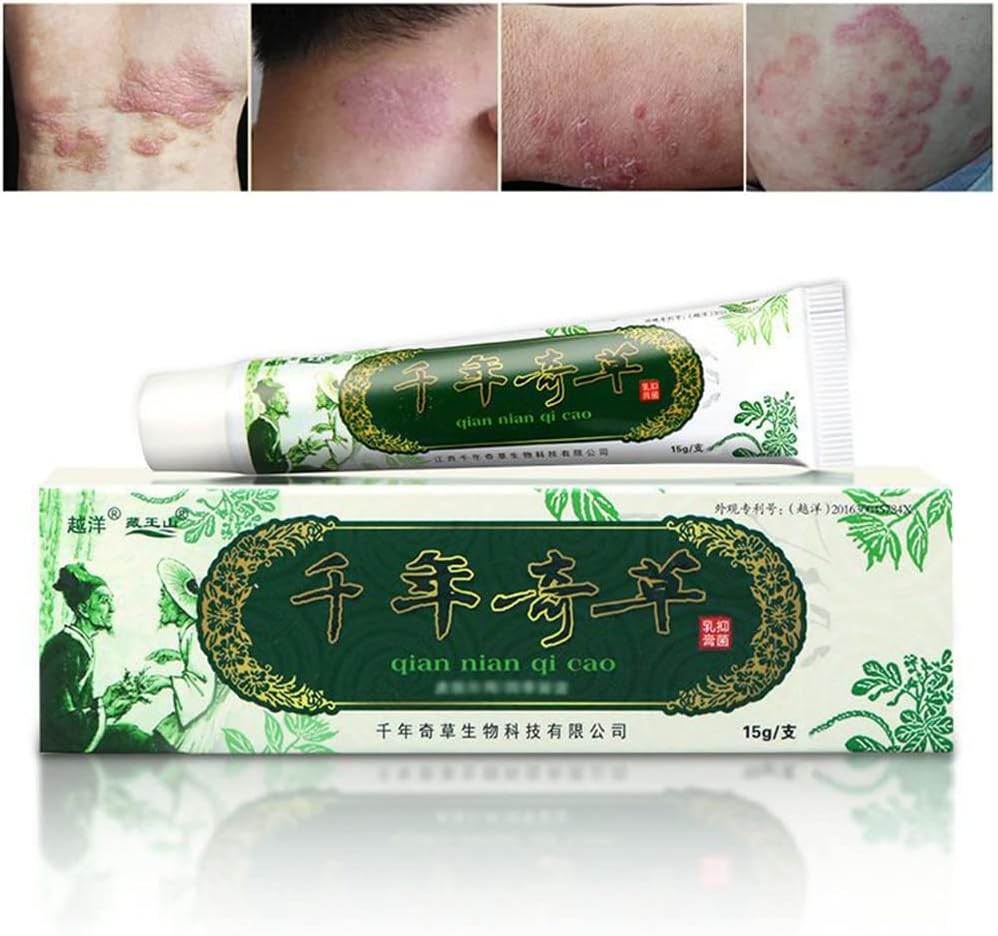 Übersee Thousand-Year Kräutercreme Chinesische Kräuter-Eczema, Psoriasis Cremes Dermatitis und Eczema Pruritus Psoriasis JIULIN Salbe