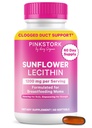 Pink Stork Sunflower Lecithin Supplement - 1200 mg für gekämmte Milch Ducts - Stillende Essentials für Postpartum Moms - Unterstützt Brustmilchstrom - 60 Softgels