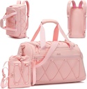Pink Women's 40L Gym Duffel mit Schuh Compartment - Carry On Weekender Overnight Bag - Personal Item Travel Workout Tote