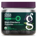 Gaia Herbs Black Elderberry (Sambucus Nigra) Extra Strength Gummis - Delicious Immun Support Supplement - Made with Certified Organic Black Elderberries for Immune System Support - 80 Gummis