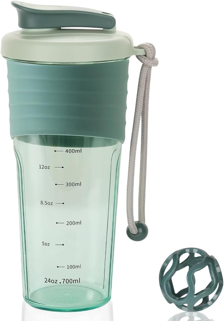 Protein Shaker Bottle,Sports Blender Flaschen für Proteinmischungen mit Whisk Ball,Mixer Bottle,Portable Pre Workout Whey Protein Drink Shaker Cup,Midnight Blue