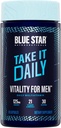 Blue Star Nutraceuticals Vitalità per gli uomini - Multivitamin & Mineral Formula per gli uomini che lavorano, w/Ashwagandha e B-Vitamins - Energia Noterete - 90 capsule vegetali