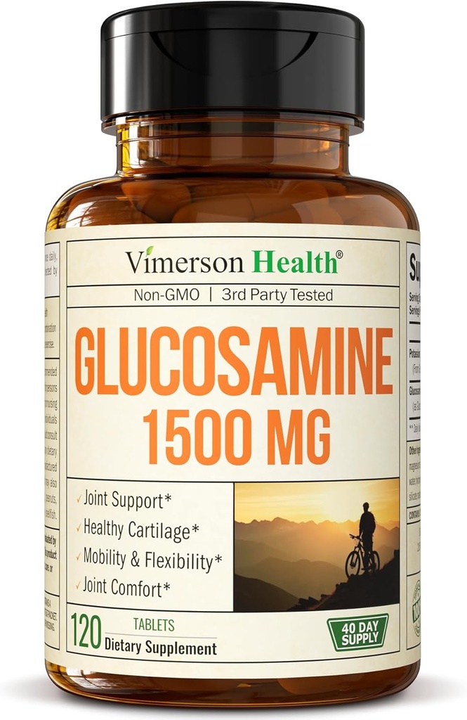 Glucosamin-Sulfat 1500mg w/Potassium – FSA Eligible Joint Support Supplement für Knorpel, Knochen & Gelenke Gesundheit, Occasional Discomfort Relief für Rücken, Knie und Hände – Glucosamin Complex 120 Tabs