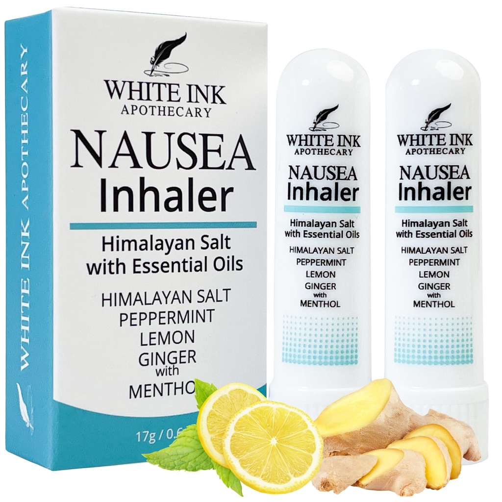 Weiße Tinte Nausea Relief ätherische Öl Inhalator | 100% Natürliche | Reisen | Bewegung oder Morgen Krankheit | Schwangerschaft | Aufgeschlossene Stomach | Queasiness | Chemotherapy