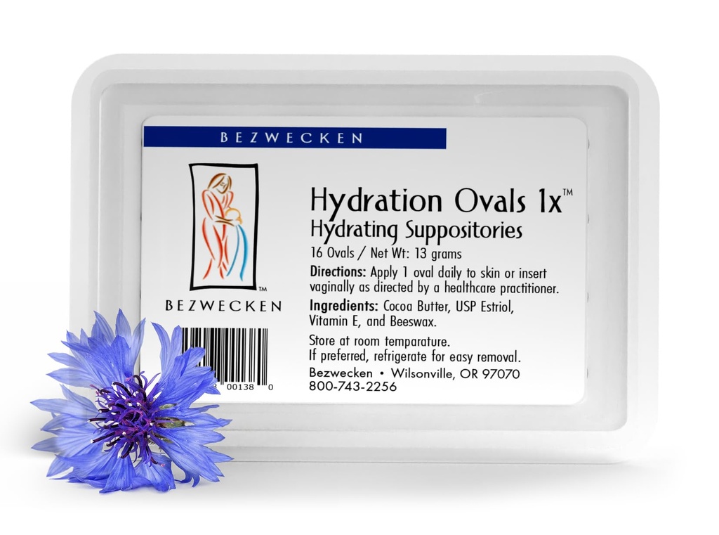 Bezwecken – Ovali d'idratazione 1x – 16 Supposti Ovali - Professionalmente formulato per alleviare l'essiccamento vaginale in donne menopausa - Sicuro, naturale e parabeni gratis