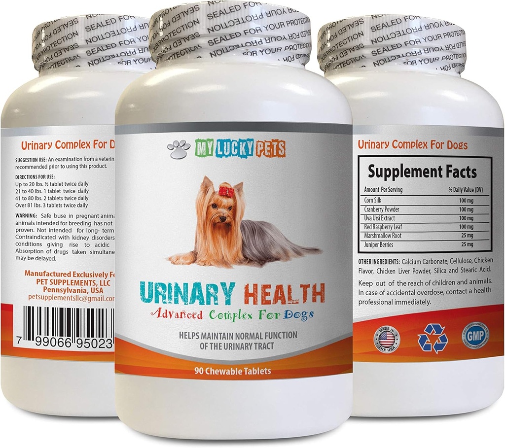 Dog Urinary Incontinence - Dog Urinary Health Formula - Hilft mit Inkontinenz und Blasenproblemen - Immune Boost - Corn Silk Kapseln für Hunde - 1 Flasche (90 Bäume)