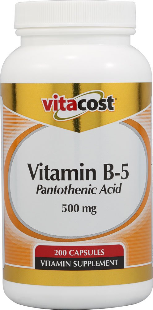 Vitacost Vitamin B5 Pantothensäure - 500 mg - 200 Kapseln