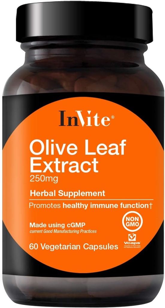 Invite Health Olive Leaf Extract - bietet Ernährungsunterstützung für gesundes Immunsystem - 30 Tage Versorgung - 60 vegetarische Kapseln (1)