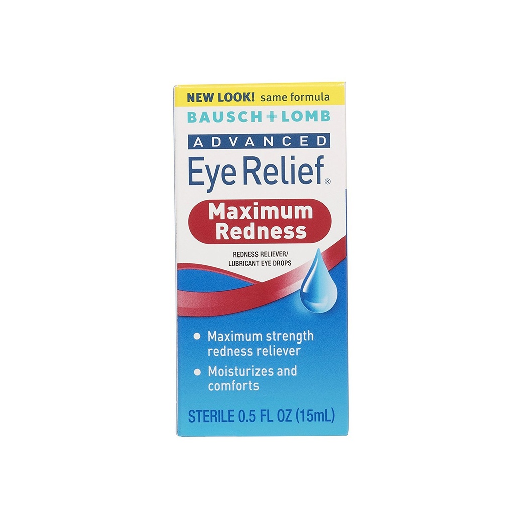 Bausch e Lomb Advanced Redness Relief Drops, 0.5 Ounce - 3 per caso.