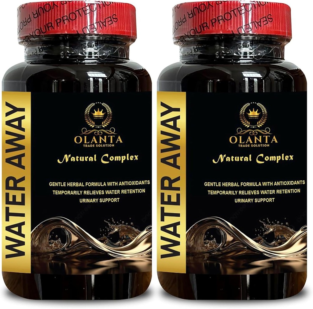 Pillole d'acqua - Detox renale, Complesso diuretico naturale per il guadagno dell'acqua temporaneo, gonfiore, riduzione della ritenzione fluida, cardo del latte - 2 bottiglie 120 capsule