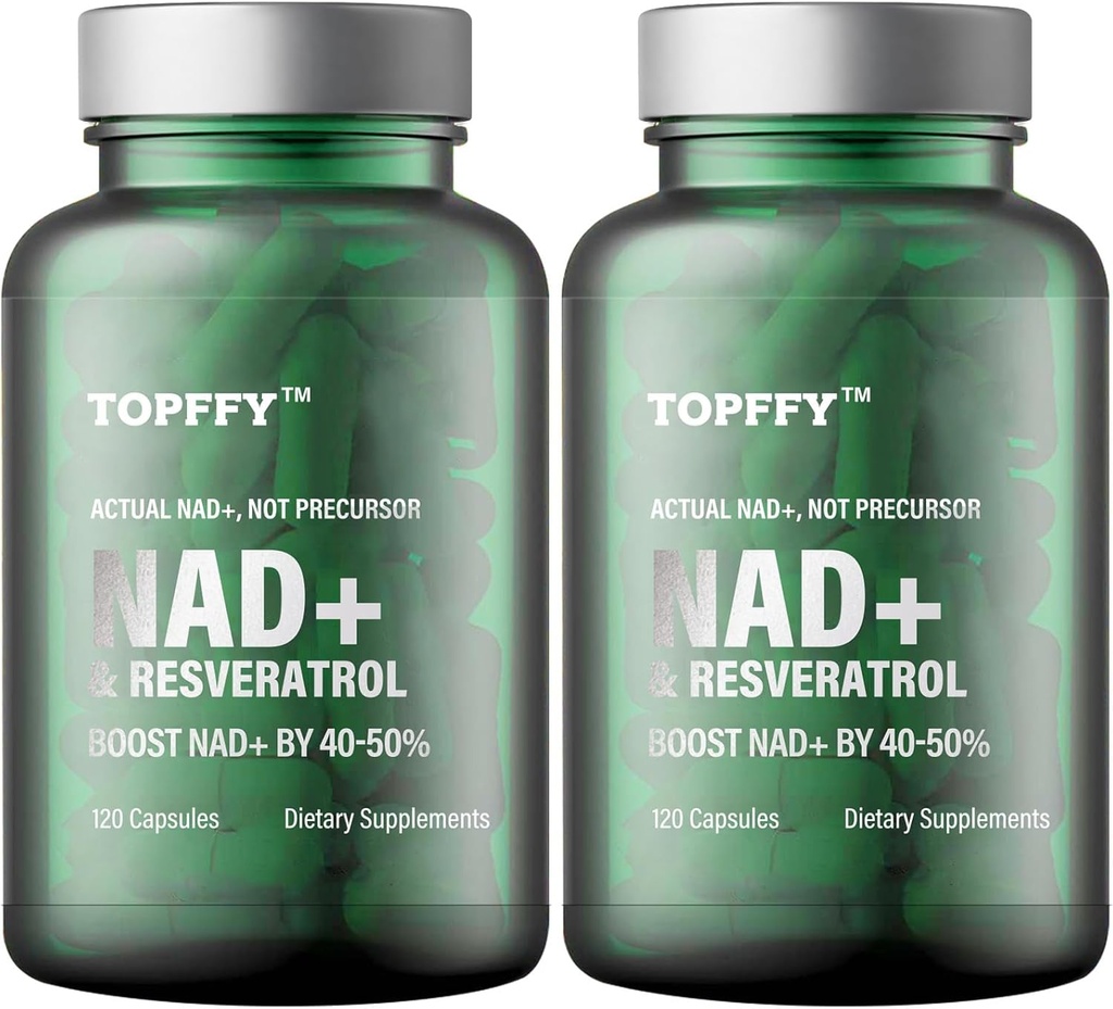 NAD+ & Resveratrol Supplement, 240 Softgels NAD+ Erweiterungsergänzung für maximale Absorption für die Unterstützung von Cellular Energy Aging Defense