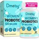 Menopause Ergänzungen für Frauen, 120 Billion CFU Probiotic, 13-in-1 Herbs Probiotics Complex, für Menopause Relief, Hormon Balance, Hot Flashes, Nacht Sweats, Mood Swings, Gut & Immunität - 60 Kapseln
