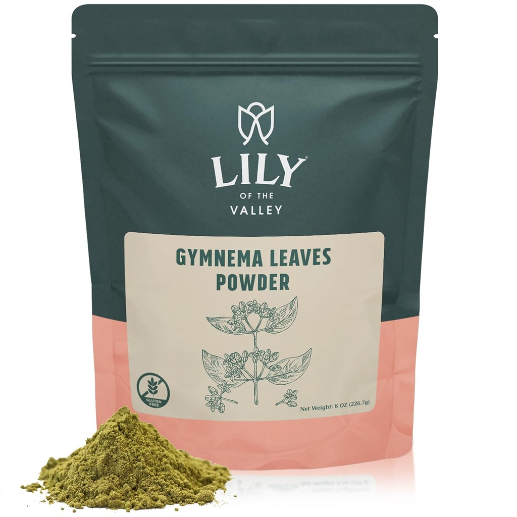 LILY OF THE VALLEY Gymnema Sylvestre Leaf Powder - Polvere di Gurmar di erbe - Vegan & Gluten-Free - Imballata in sacchetto sigillabile (8oz, 226g)