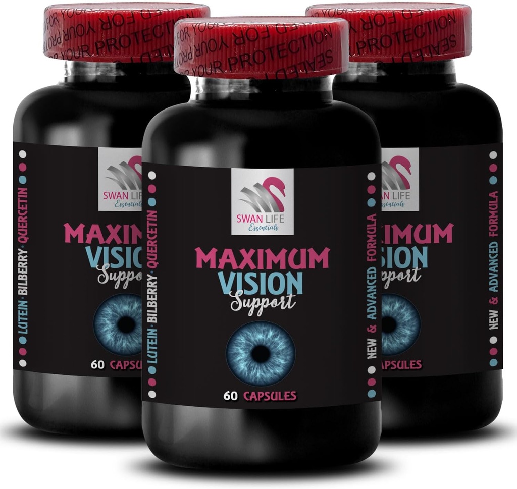 Daily Vision - Eye Vision Supplement - Supporto per lente, Vista focalizzata, Crystal Clear Sight, Clarity immagine, Scena trasparente, Percezione pura, Supporto per gli occhi, Vantaggio di messa a fuoco, Forza di visione 3 Bottiglia 180Caps