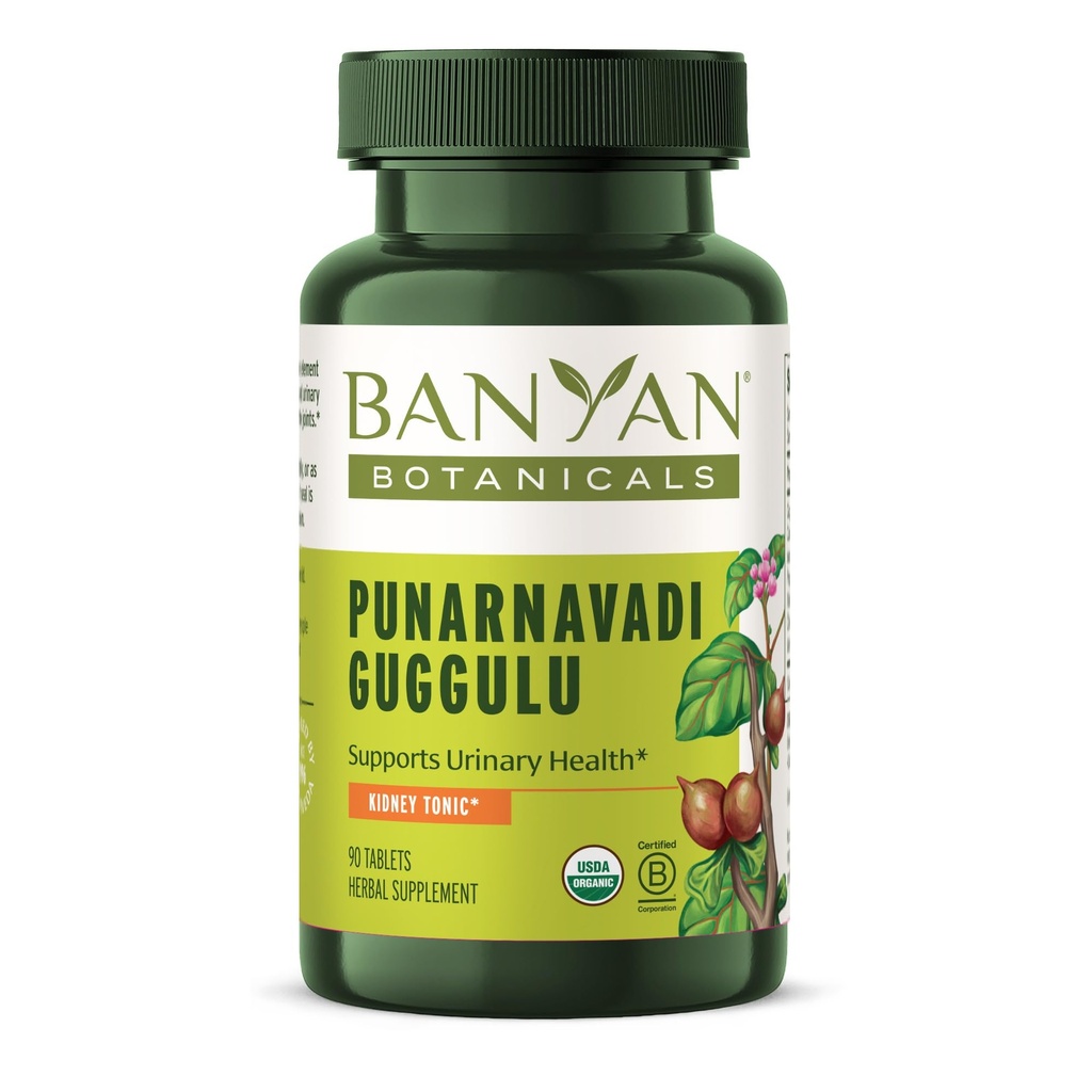 Banyan Botanicals Organic Punarnavadi Guggulu Tablets – Organic Joint Supplement – Supporta la funzione sana dei reni e del sistema urinario* – 90 compresse – Non OGM Sostenibilmente Sourced Vegan*