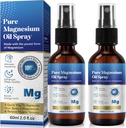 Spruzzo di olio di Magnesio puro del pacchetto 2, spray di olio di magnesio puro e naturale, olio di cloruro di magnesio puro e naturale