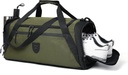 Gym Duffle Bags für Männer und Frauen, große Duffle Bag für Männer Reisen, Weekend Overnight Bag mit Schuh Compartment & Wet Pocket, Wasserbeständige Sport Duffle Bag Gymbag A-TD-003-Green