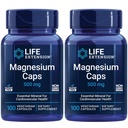 Prolungamento della vita Caps di magnesio, 500 mg, Succinato di magnesio, salute del cuore, Bones sano, supporto del metabolismo - Confezione di due - 2 x 100 capsule vegetariane
