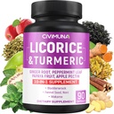 Capsule di liquirizia con liquirizia, radice di curcuma, radice di zenzero, foglia di menta piperita, papaya frutta- 3 mesi di alimentazione