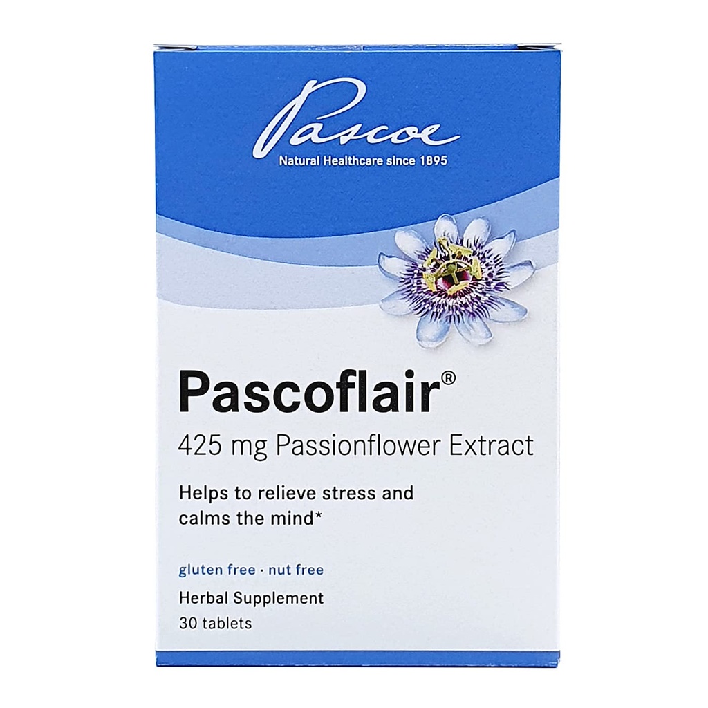 Pascoflair - Herbal Sleep Aid to Help Relieve Restlessness & Nervousness, Calms The Mind to Help Support Healthy & Restful Sleep – 425 Mg di Passionflower Extract Per Tablet (30 compresse)