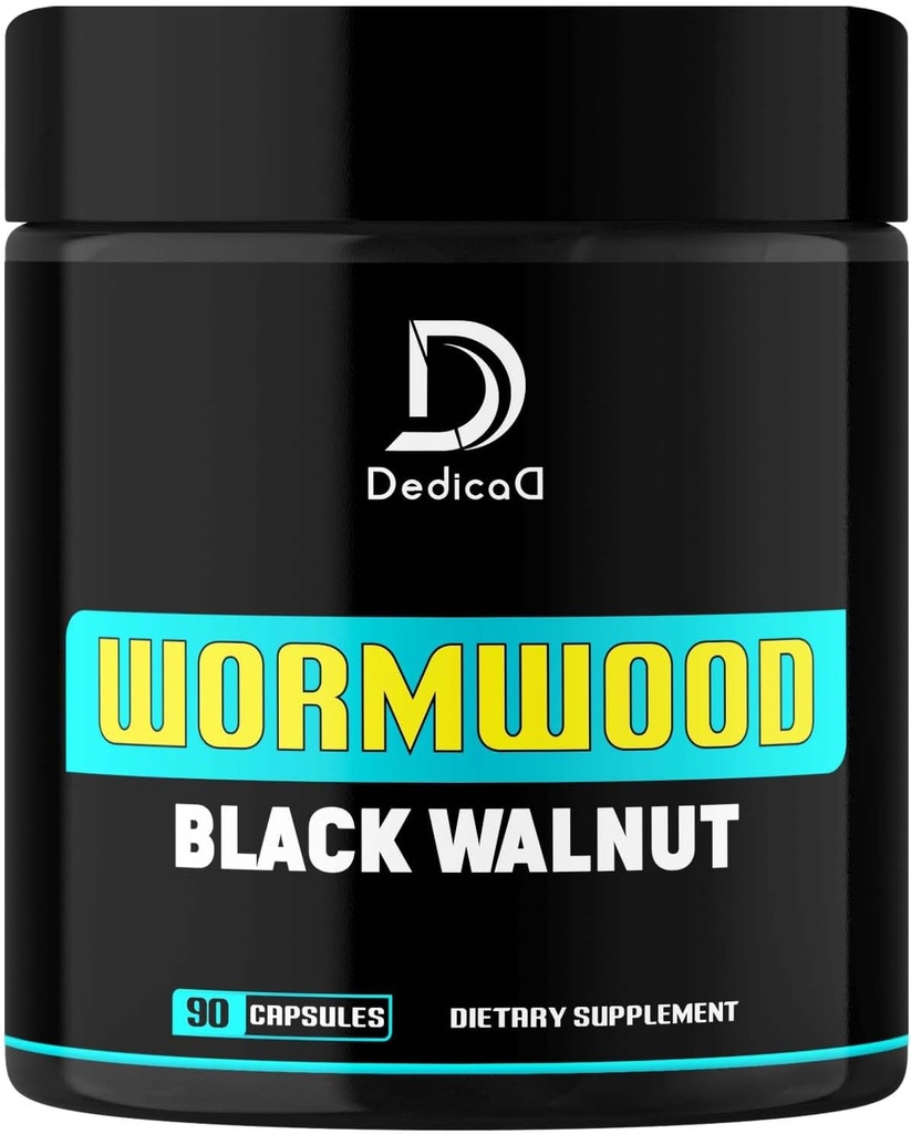 Capsules de wormwood premium avec noix noire - Complexe wormwood pour la digestion, le système immunitaire et la santé - 90 Capsules Veggie